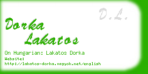 dorka lakatos business card